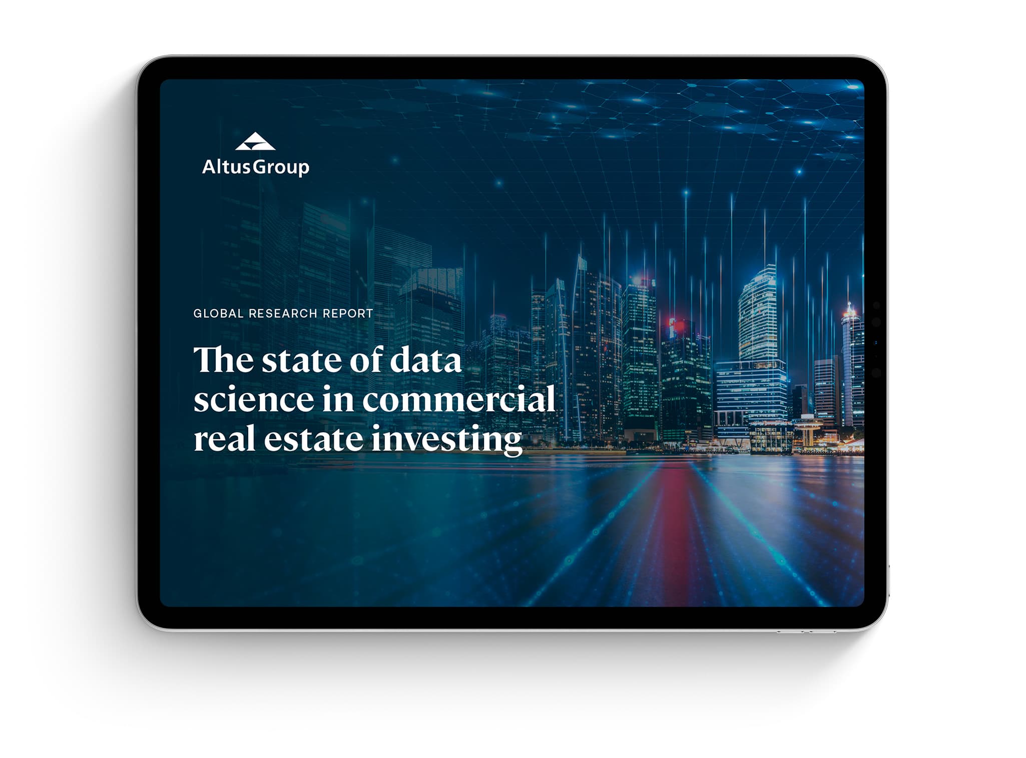 Report cover tablet white